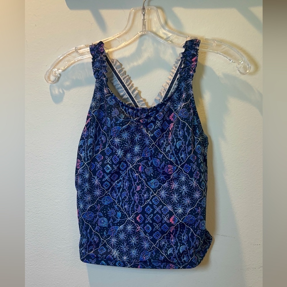 Land End girls tankini swim top size large 10-12